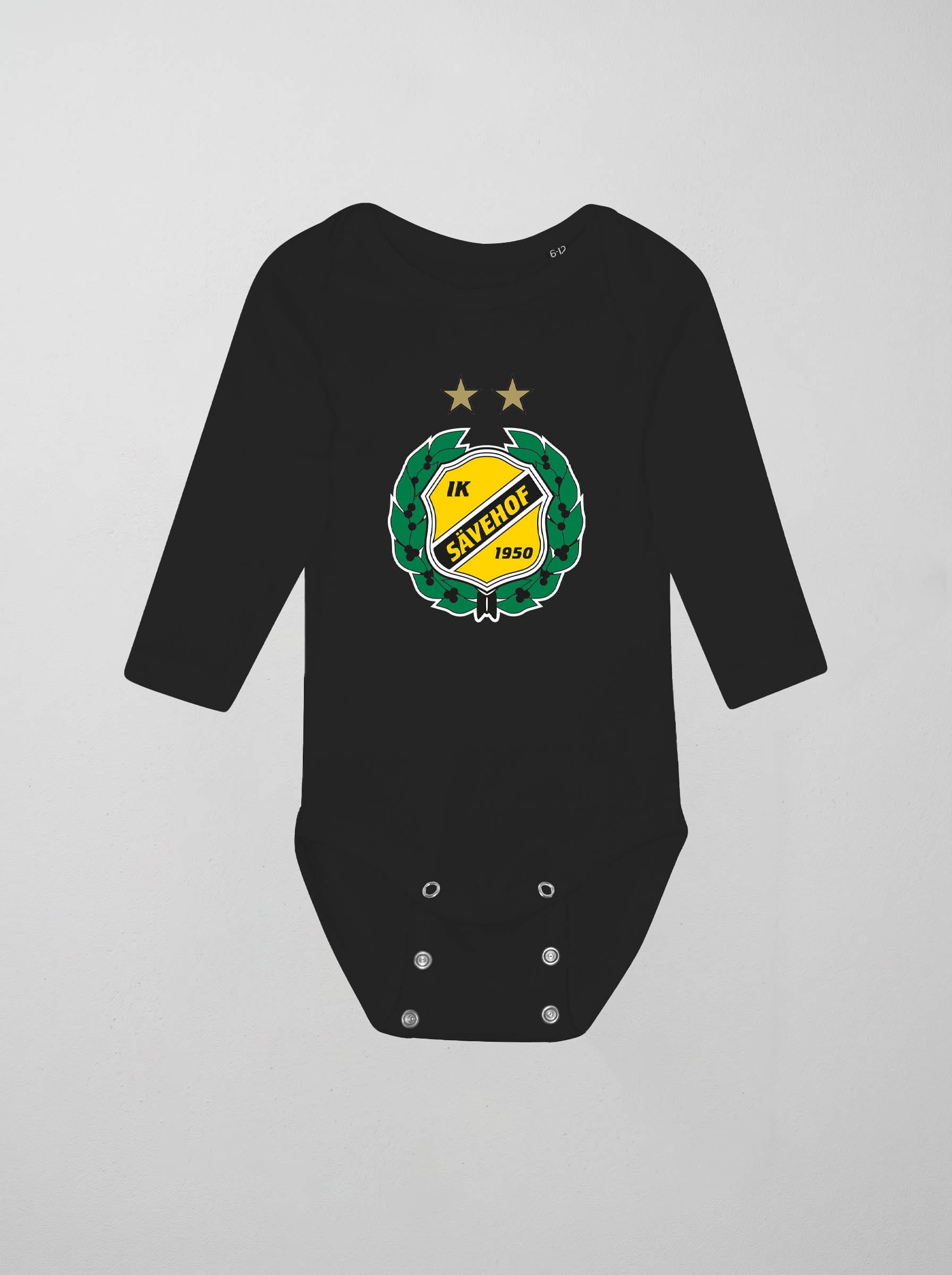 Baby body - klubbmärke långärmad