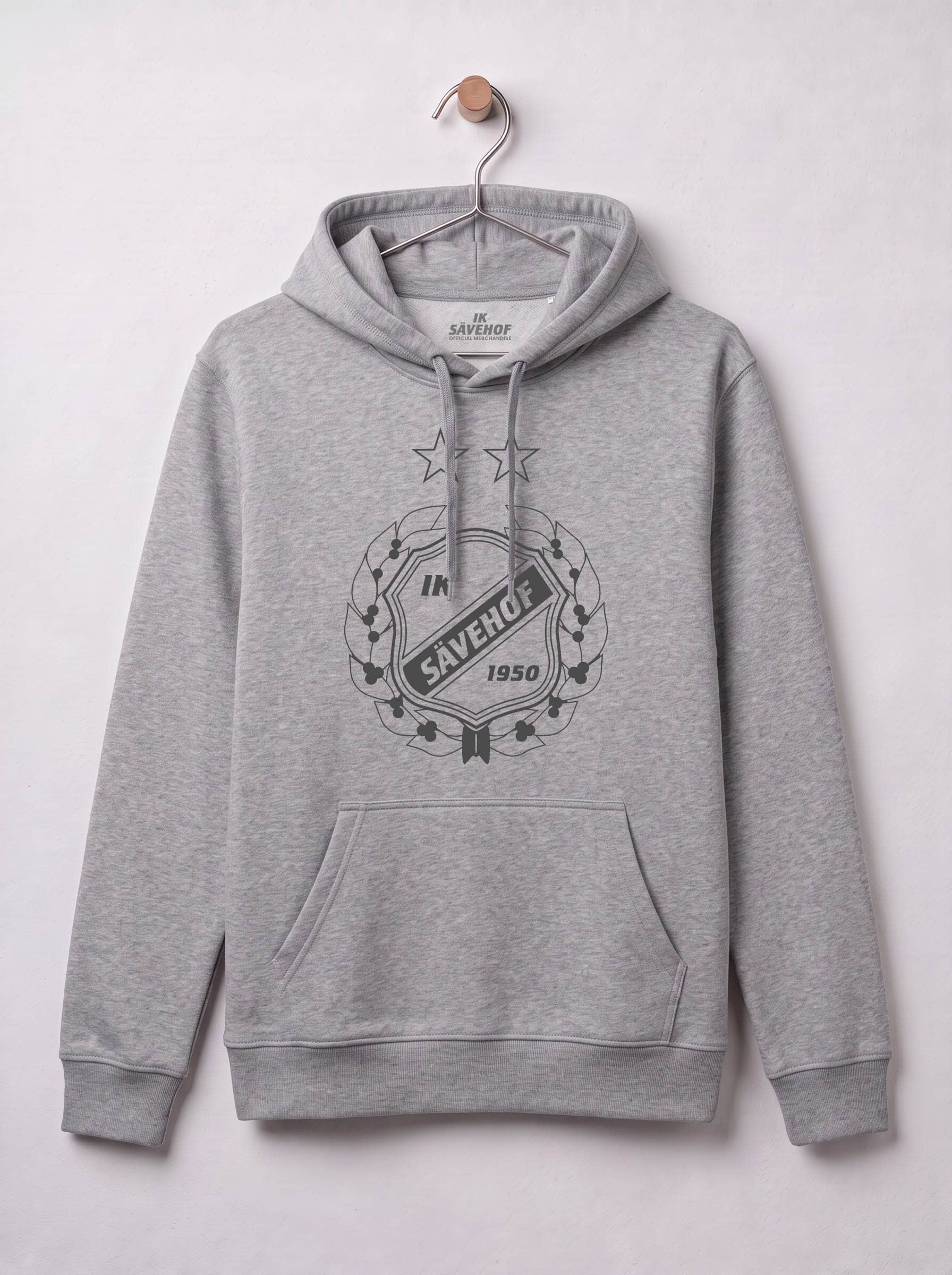 Hoodie - ton i ton grå